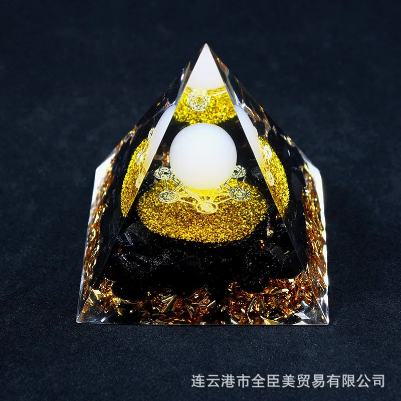 Spiritual Crystal Resin Energy Generator Pyramid Selection - ALOE WINGS STORE