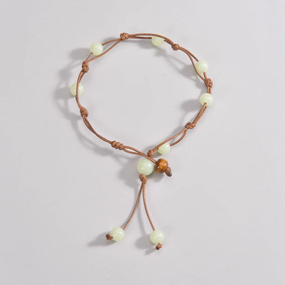 Glow-in-the-Dark Boho Anklet – Adjustable Beach Bracelet - Stackable Summer Foot Jewellery