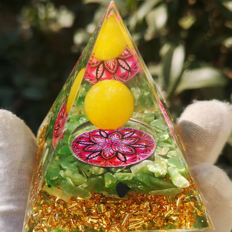 Spiritual Crystal Resin Energy Generator Pyramid Selection - ALOE WINGS STORE