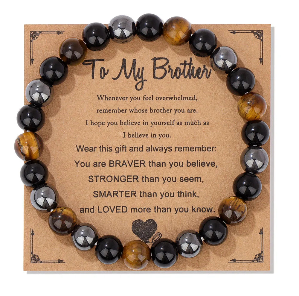 Natural Stone Bead Bracelet With Information Card SELECTION - ALOE WINGS STORE