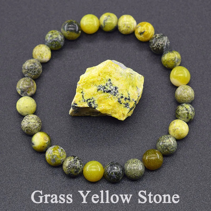 Geniune Natural Epidote Zoisite Stone & Other Semi-Precious Stones Bead Bracelet Quartz [SELECTION] - ALOE WINGS STORE