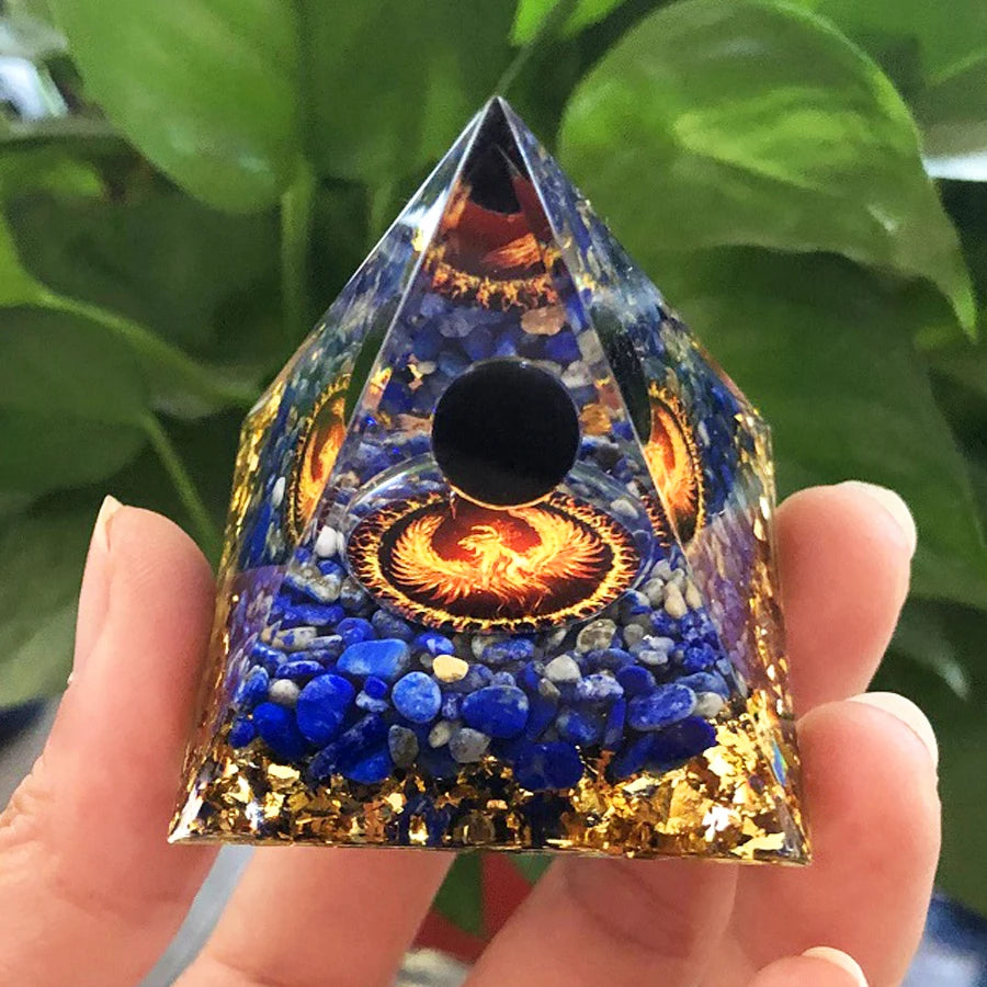 Energy Generator Crystal Gemstones Pyramid-ALOE WINGS STORE