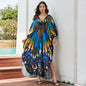 2.Maxi Kaftan Beach Dresses for Women – Artistic Summer Robe with Bold Prints