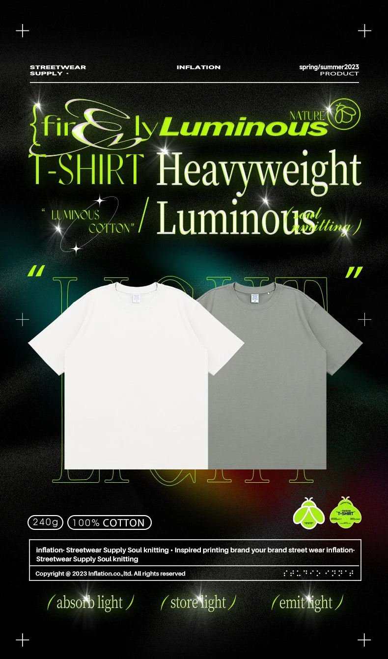 Glow-in-the-Dark T-Shirt – Luminous top made from Fluorescent Cotton Fabric
