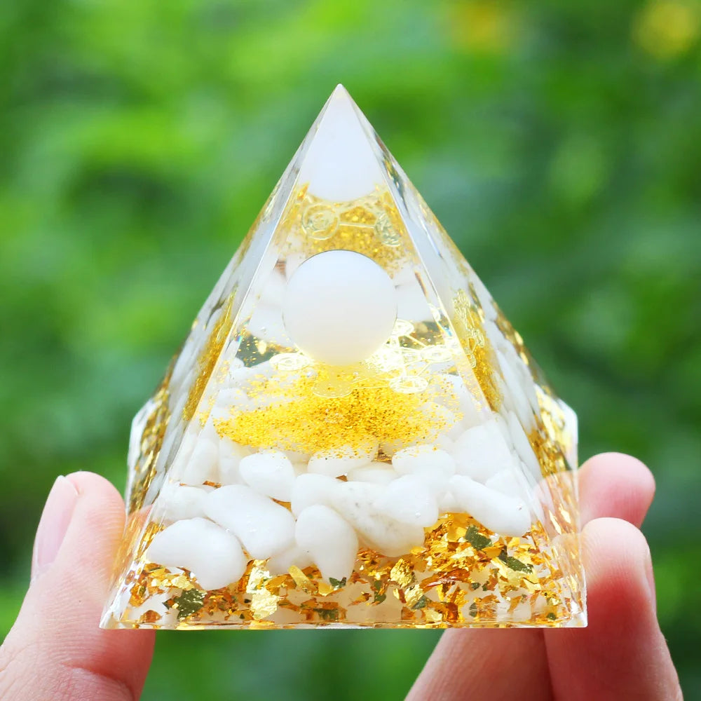 Crystals Stone Orgone Energy Generator Pyramid SELECTION-ALOE WINGS STORE