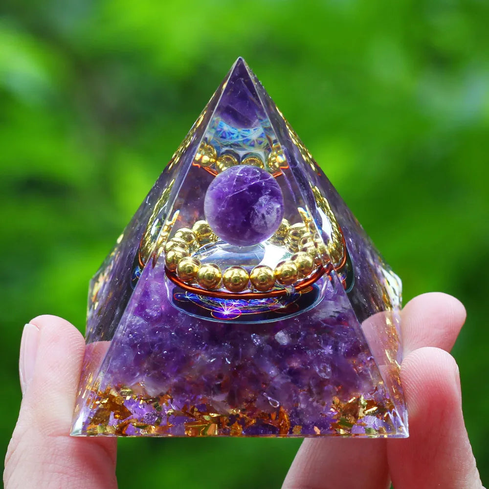 Crystals Stone Orgone Energy Generator Pyramid SELECTION-ALOE WINGS STORE