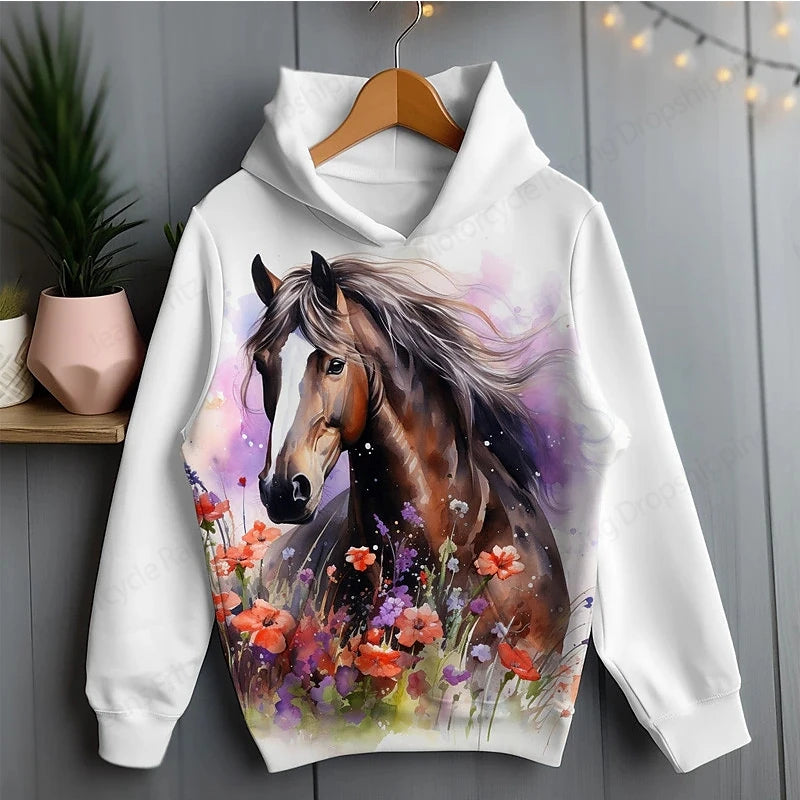Funny Animal 3D Print Hoodie for Men & Women – Oversized Squirrel, Chicken, Horse, Rabbit, Fox Hoodies, Casual Streetwear Sweatshirt, All-Season Pullover Hooded Sweatshirt