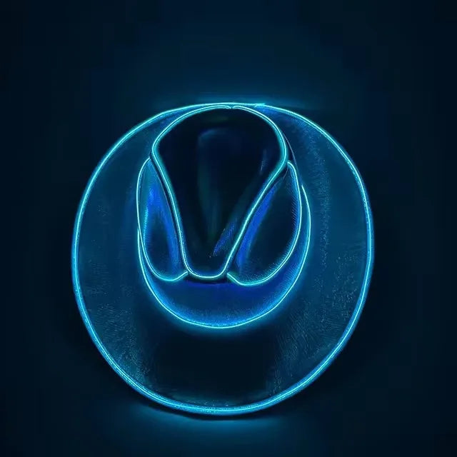 LED Light-Up Cowboy & Cowgirl Hat – Luminous Western Party Cap for Dancing, Dress-Up & Festivals