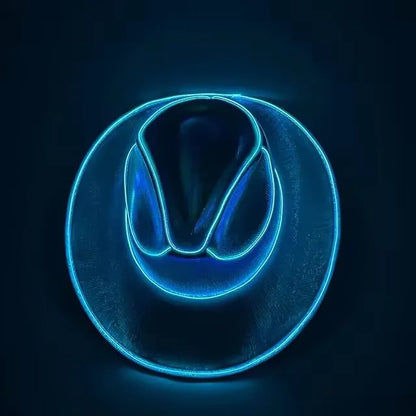 LED Light-Up Cowboy & Cowgirl Hat – Luminous Western Party Cap for Dancing, Dress-Up & Festivals