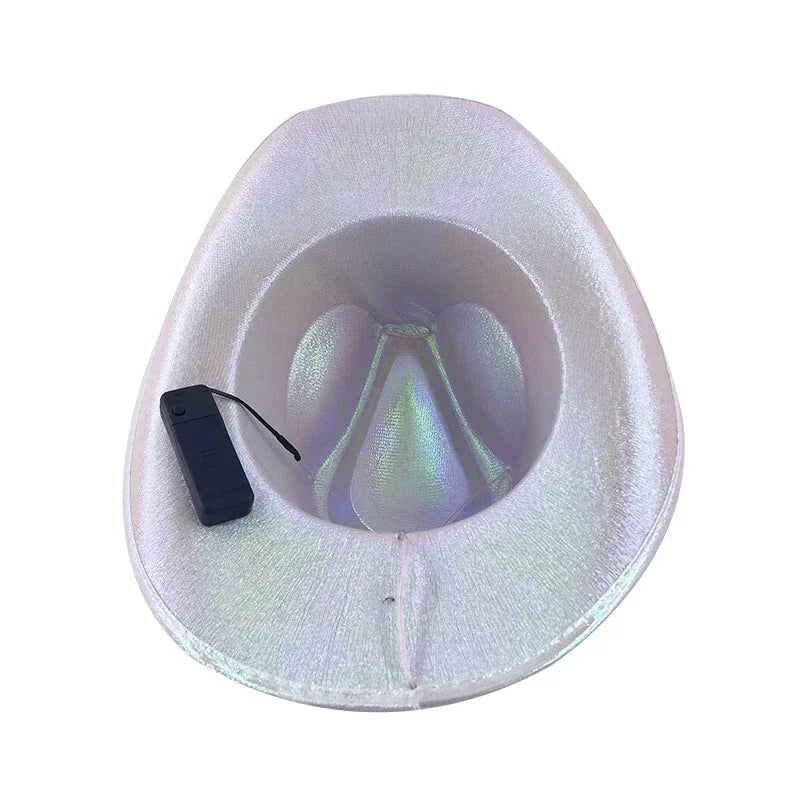 LED Light-Up Cowboy & Cowgirl Hat – Luminous Western Party Cap for Dancing, Dress-Up & Festivals