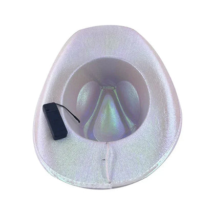 LED Light-Up Cowboy & Cowgirl Hat – Luminous Western Party Cap for Dancing, Dress-Up & Festivals