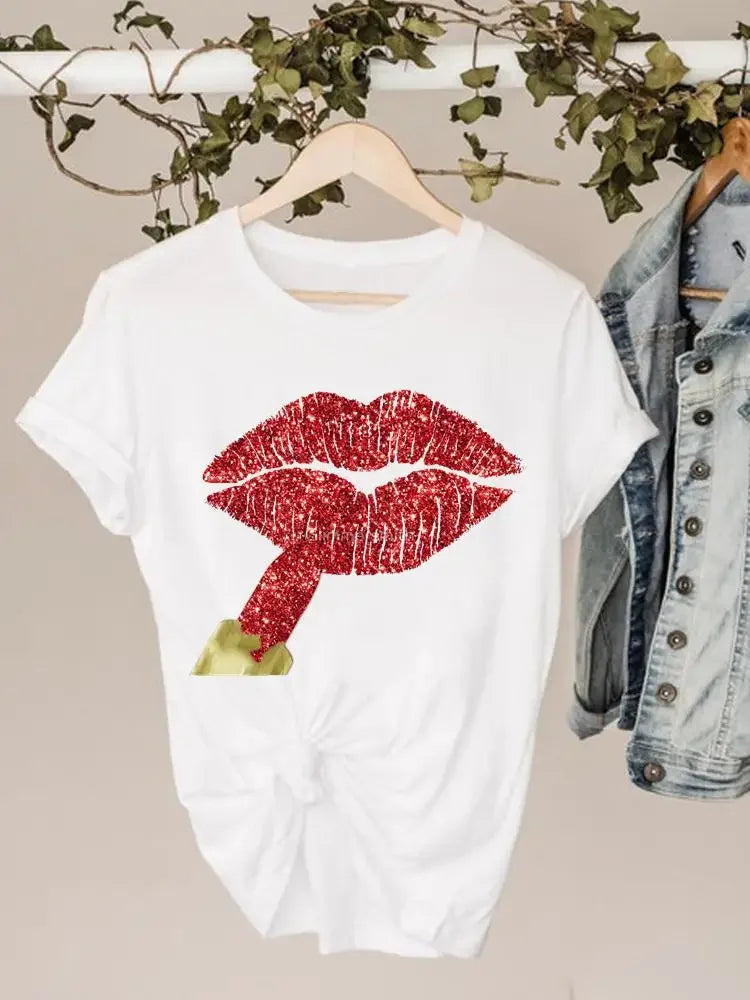 Juicy Tasty Lips Designs Women's Short Sleeve T-Shirts (SELECTION) - ALOE WINGS STORE