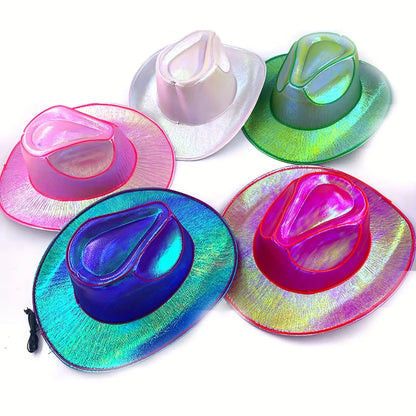 LED Light-Up Cowboy & Cowgirl Hat – Luminous Western Party Cap for Dancing, Dress-Up & Festivals