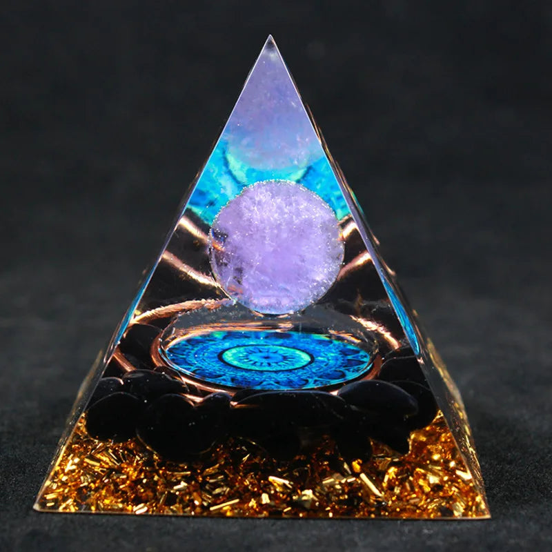 Spiritual Crystal Resin Energy Generator Pyramid Selection - ALOE WINGS STORE