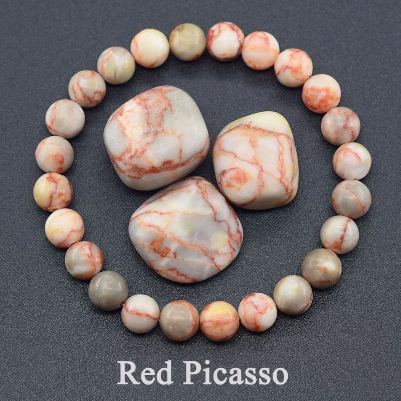 Geniune Natural Precious Stones Bead Bracelet Quartz [SELECTION] - ALOE WINGS STORE