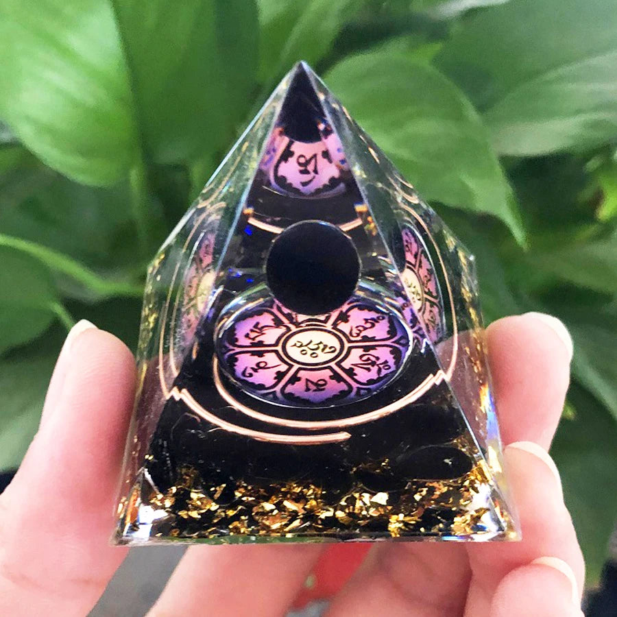 Energy Generator Crystal Gemstones Pyramid-ALOE WINGS STORE