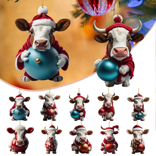 Funny Animals (Cows & Pigs) Christmas Tree Hanging Ornaments Selection - ALOE WINGS STORE