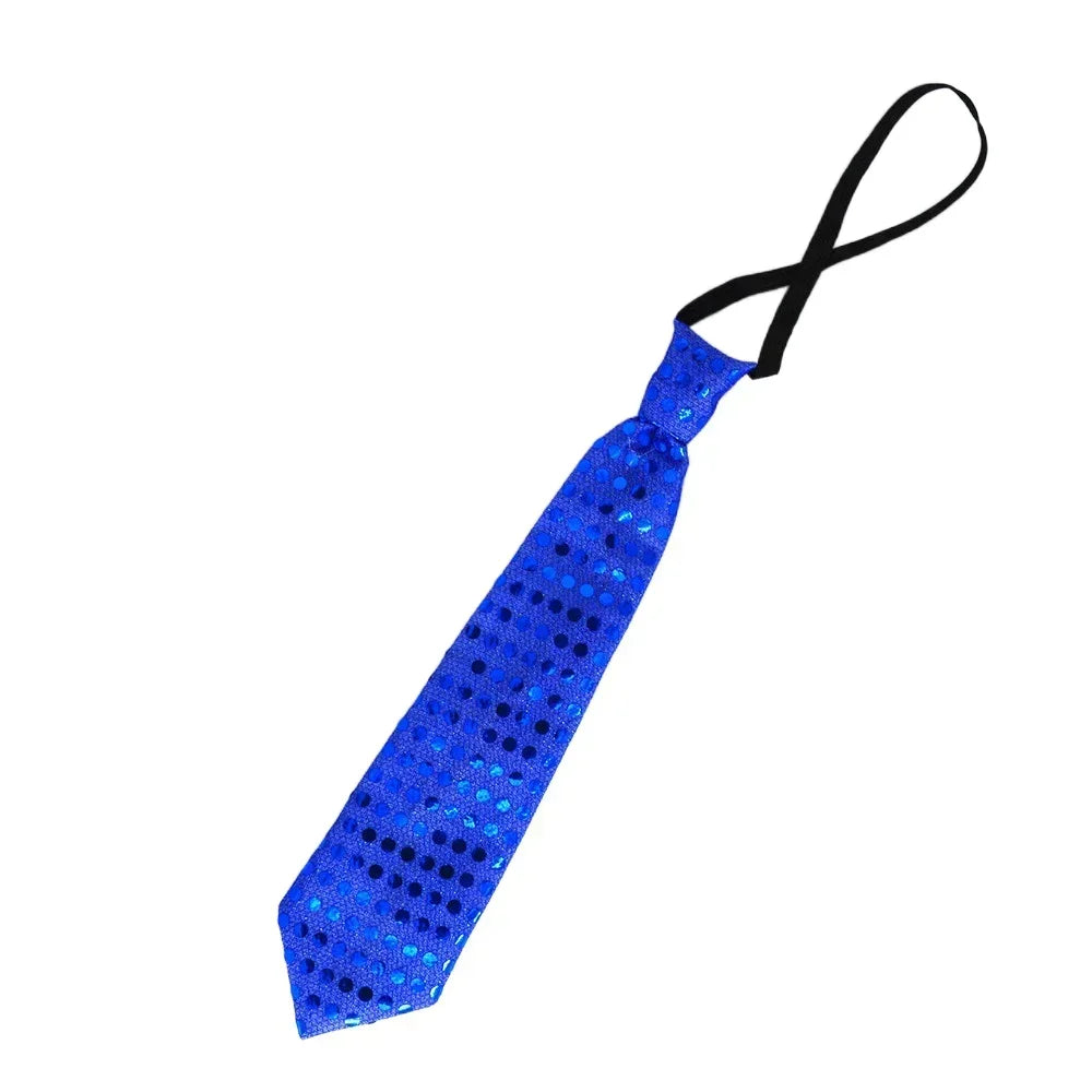 LED Sequin Fedora Hat & Glowing Necktie Set – Light-Up Festival & Party Accessories for Kids & Adults