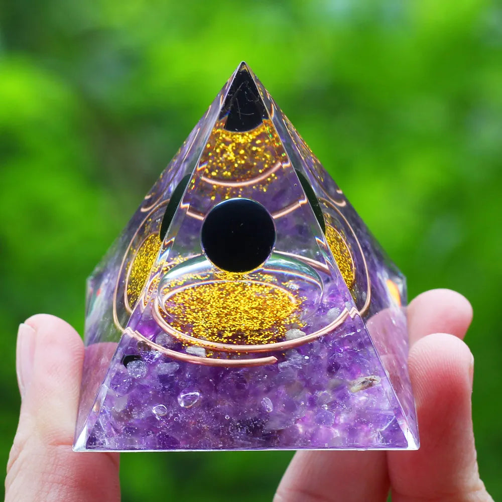 Crystals Stone Orgone Energy Generator Pyramid SELECTION-ALOE WINGS STORE