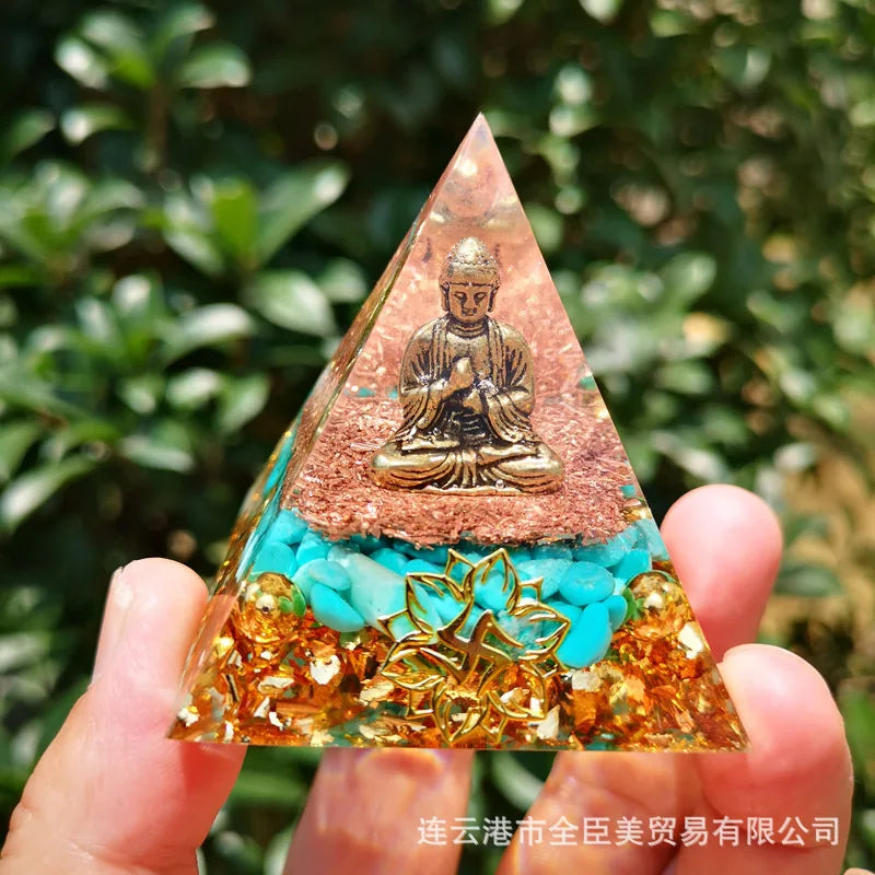 Spiritual Crystal Resin Energy Generator Pyramid Selection-ALOE WINGS STORE