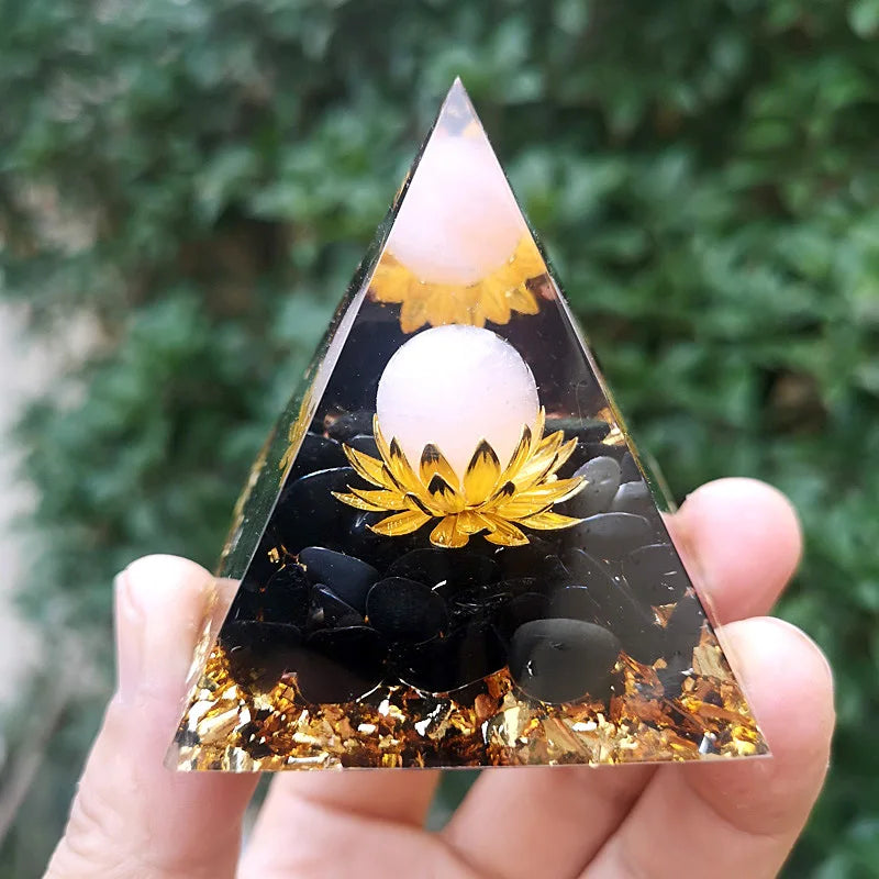 Spiritual Crystal Resin Energy Generator Pyramid Selection - ALOE WINGS STORE