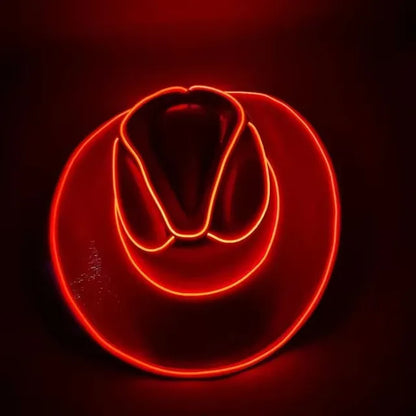 LED Light-Up Cowboy & Cowgirl Hat – Luminous Western Party Cap for Dancing, Dress-Up & Festivals