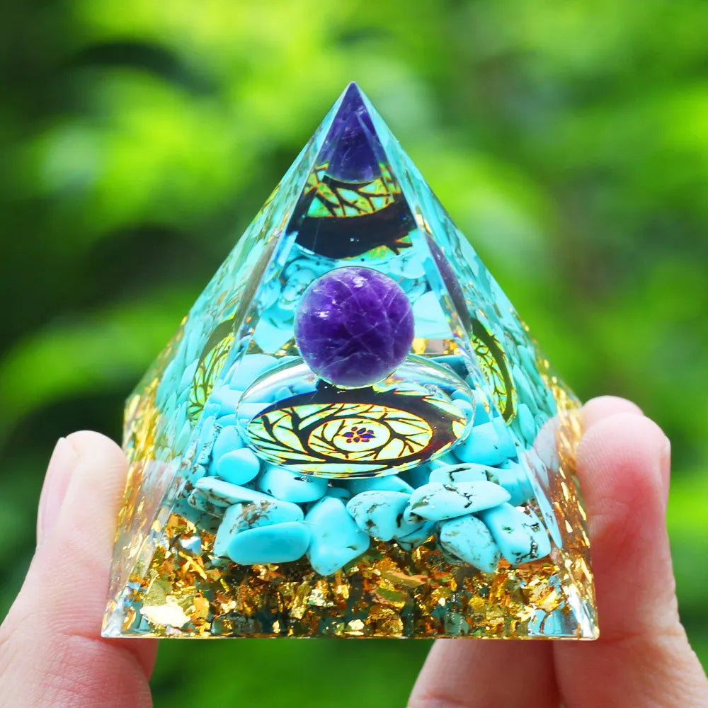 Crystals Stone Orgone Energy Generator Pyramid SELECTION - ALOE WINGS STORE