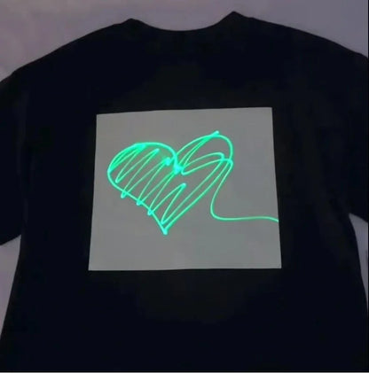 Glow-in-the-Dark DIY Drawing T-Shirt – Customize with Fluorescent Fun