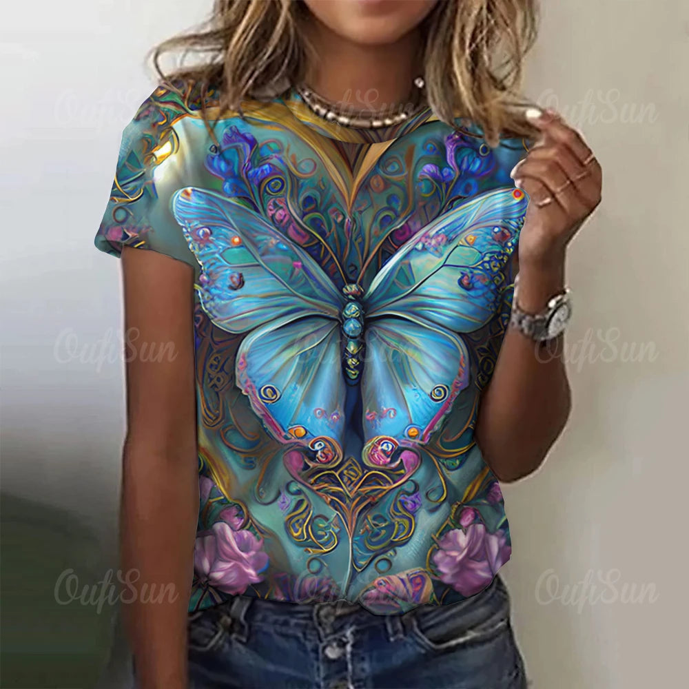 Lumious Butterfly T-Shirt [SELECTION] - ALOE WINGS STORE