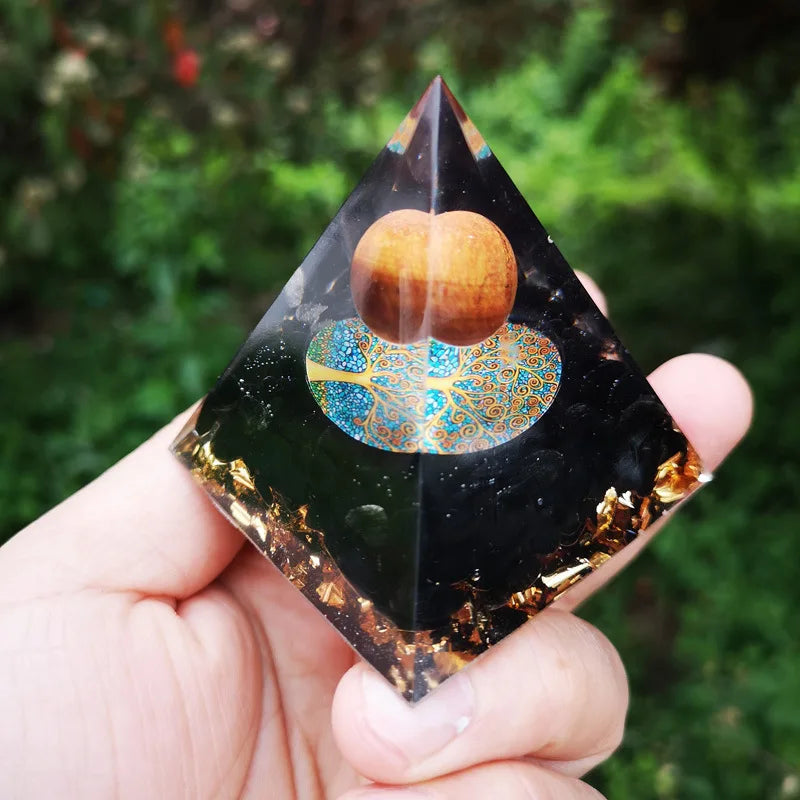 Spiritual Crystal Resin Energy Generator Pyramid Selection-ALOE WINGS STORE