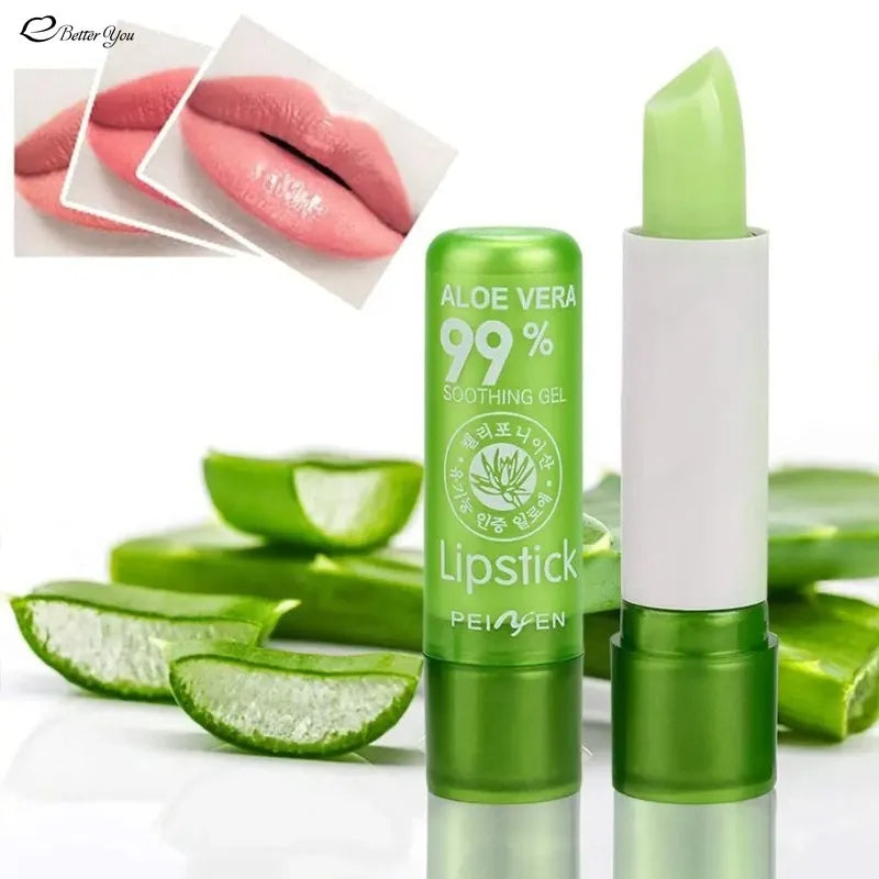 Aloe Vera & Strawberry Colour-Changing Moisturizing Lipstick - ALOE WINGS STORE