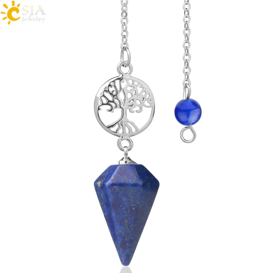 Natural Gemstones Spiritual Flower Pendulum / Pendant SELECTION-ALOE WINGS STORE