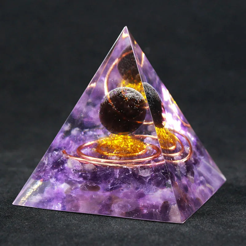 Spiritual Crystal Resin Energy Generator Pyramid Selection - ALOE WINGS STORE