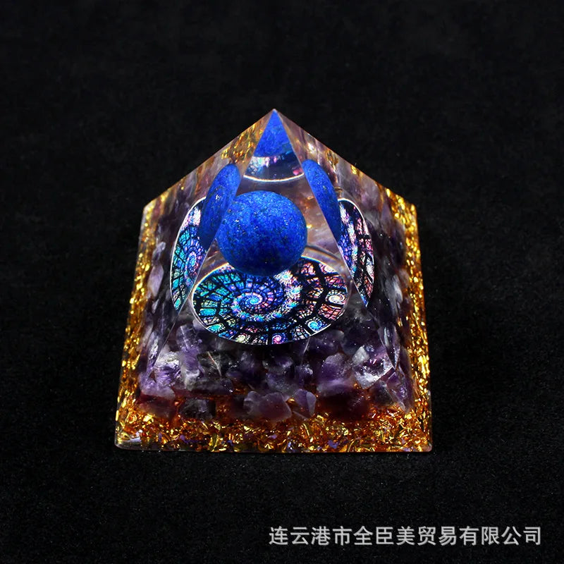 Spiritual Crystal Resin Energy Generator Pyramid Selection - ALOE WINGS STORE