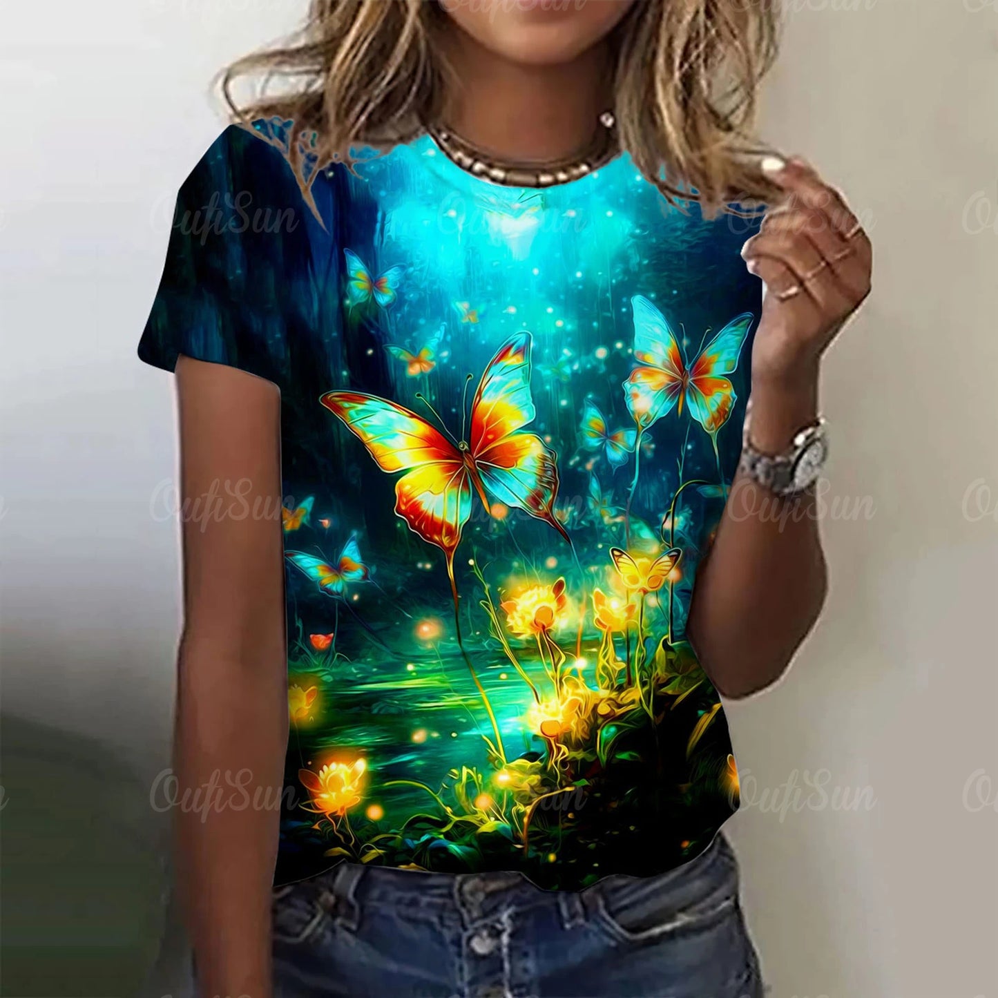 Lumious Butterfly T-Shirt [SELECTION]-ALOE WINGS STORE