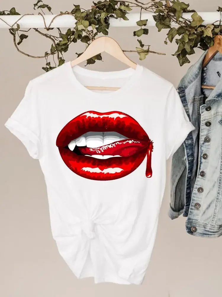 Juicy Tasty Lips Designs Women's Short Sleeve T-Shirts (SELECTION) - ALOE WINGS STORE