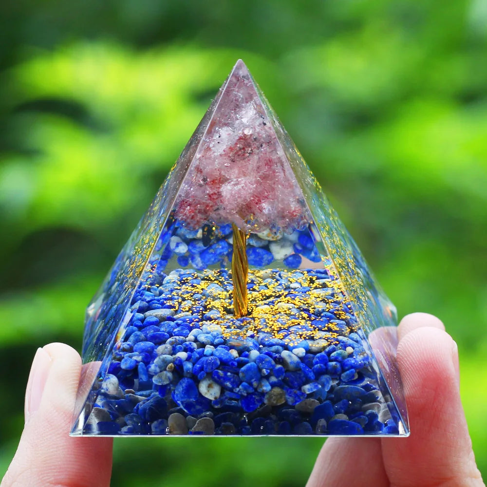 Crystals Stone Orgone Energy Generator Pyramid SELECTION-ALOE WINGS STORE