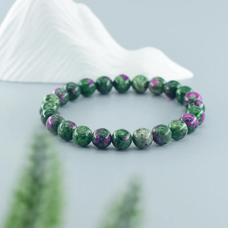 Geniune Natural Epidote Zoisite Stone & Other Semi-Precious Stones Bead Bracelet Quartz [SELECTION] - ALOE WINGS STORE