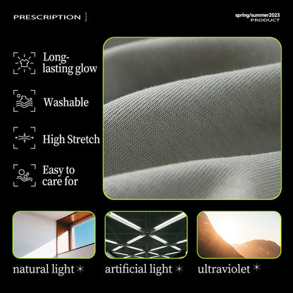 Glow-in-the-Dark T-Shirt – Luminous top made from Fluorescent Cotton Fabric