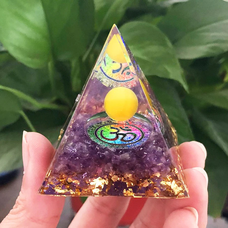 Energy Generator Crystal Gemstones Pyramid-ALOE WINGS STORE