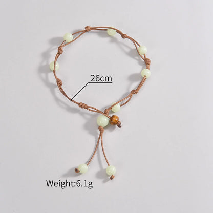 Glow-in-the-Dark Boho Anklet – Adjustable Beach Bracelet - Stackable Summer Foot Jewellery