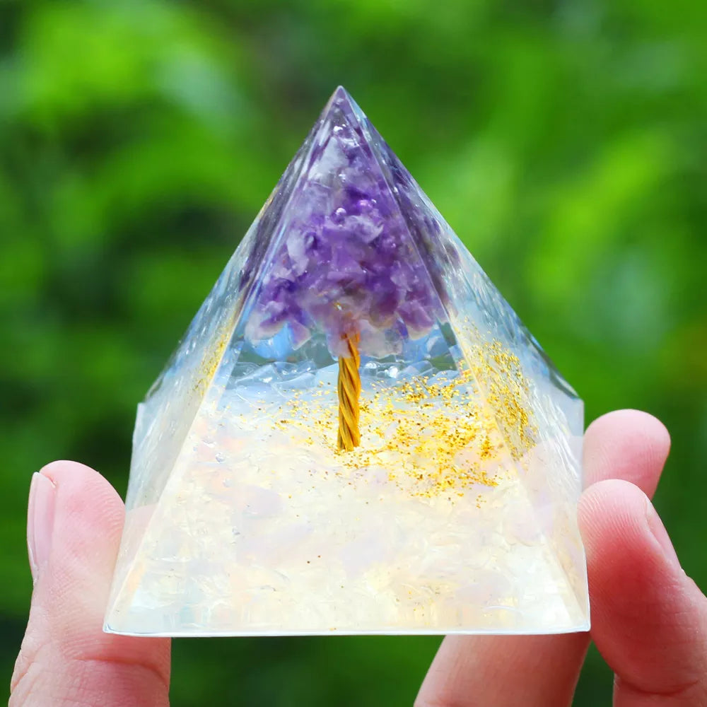 Crystals Stone Orgone Energy Generator Pyramid SELECTION-ALOE WINGS STORE