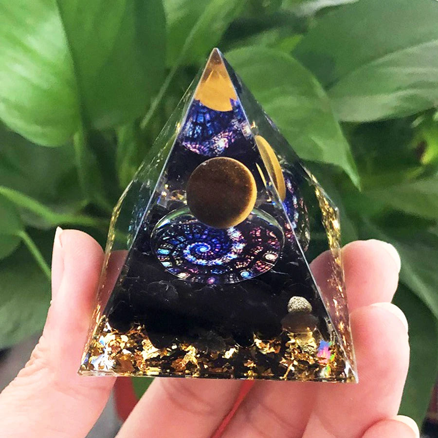 Energy Generator Crystal Gemstones Pyramid-ALOE WINGS STORE