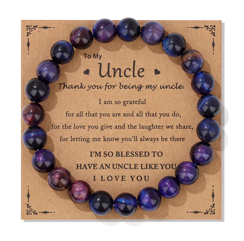 Natural Stone Bead Bracelet With Information Card SELECTION - ALOE WINGS STORE