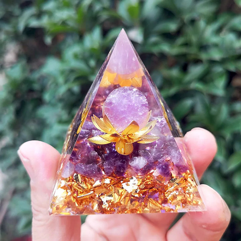 Spiritual Crystal Resin Energy Generator Pyramid Selection - ALOE WINGS STORE