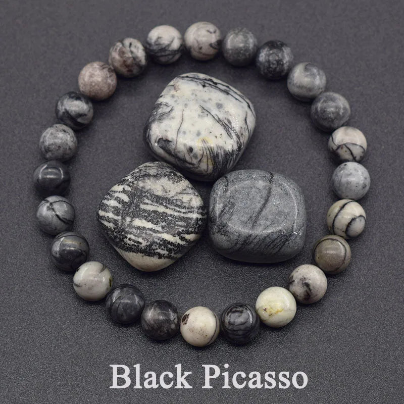 Geniune Natural Precious Stones Bead Bracelet Quartz [SELECTION] - ALOE WINGS STORE