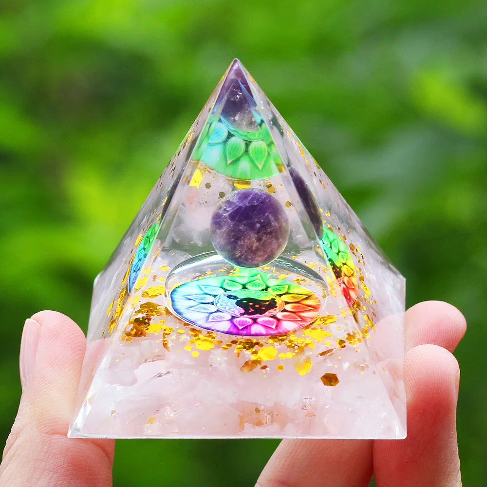 Crystals Stone Orgone Energy Generator Pyramid SELECTION - ALOE WINGS STORE