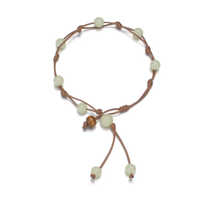 Glow-in-the-Dark Boho Anklet – Adjustable Beach Bracelet - Stackable Summer Foot Jewellery
