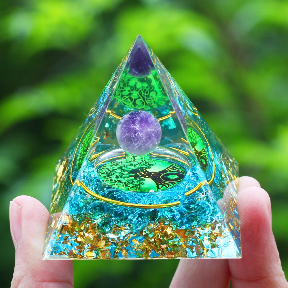 Crystals Stone Orgone Energy Generator Pyramid SELECTION - ALOE WINGS STORE