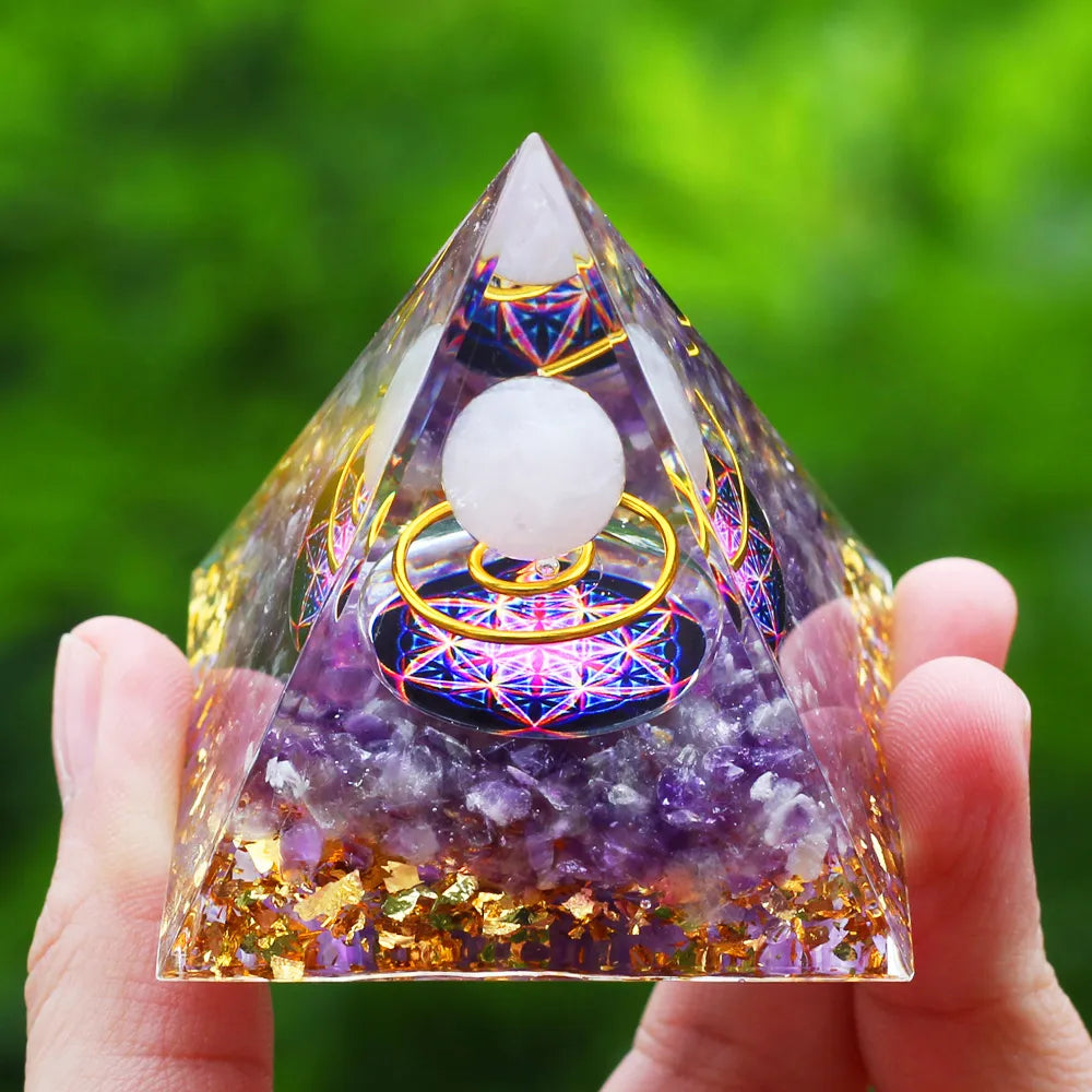 Crystals Stone Orgone Energy Generator Pyramid SELECTION - ALOE WINGS STORE